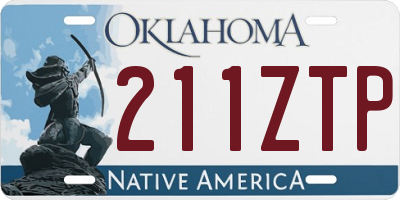 OK license plate 211ZTP