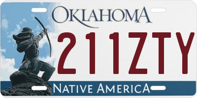 OK license plate 211ZTY