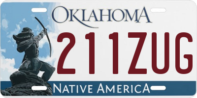 OK license plate 211ZUG