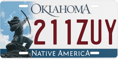 OK license plate 211ZUY