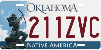 OK license plate 211ZVC