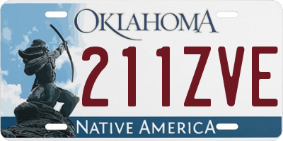 OK license plate 211ZVE