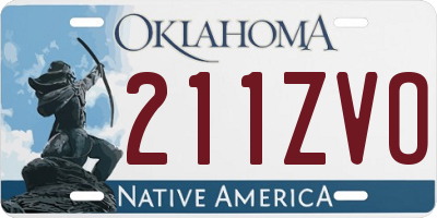 OK license plate 211ZVO