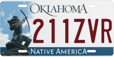 OK license plate 211ZVR