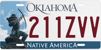 OK license plate 211ZVV