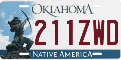 OK license plate 211ZWD