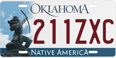 OK license plate 211ZXC