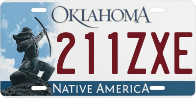 OK license plate 211ZXE