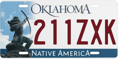 OK license plate 211ZXK