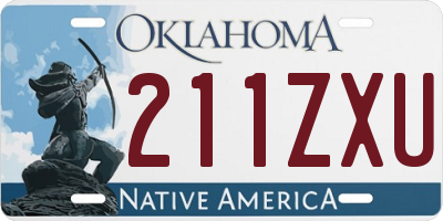 OK license plate 211ZXU