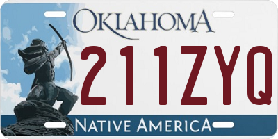 OK license plate 211ZYQ