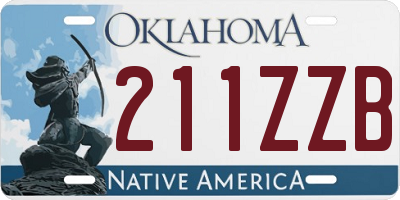 OK license plate 211ZZB