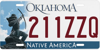 OK license plate 211ZZQ