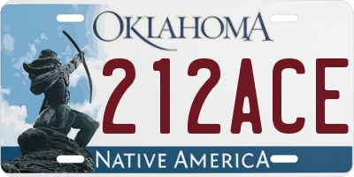 OK license plate 212ACE