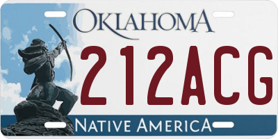 OK license plate 212ACG