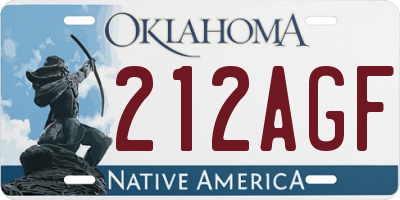 OK license plate 212AGF