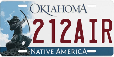 OK license plate 212AIR
