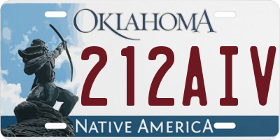 OK license plate 212AIV