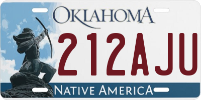 OK license plate 212AJU