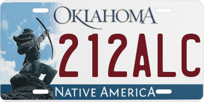 OK license plate 212ALC