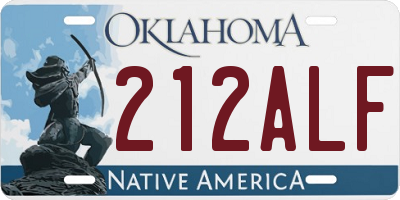 OK license plate 212ALF