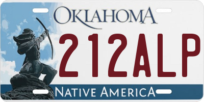 OK license plate 212ALP