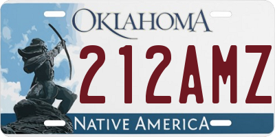 OK license plate 212AMZ