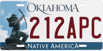 OK license plate 212APC