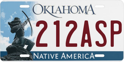 OK license plate 212ASP