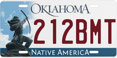 OK license plate 212BMT