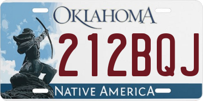 OK license plate 212BQJ