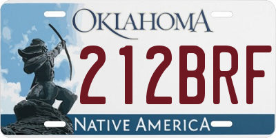 OK license plate 212BRF