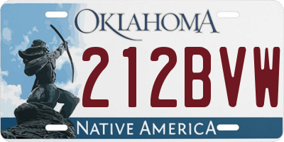 OK license plate 212BVW