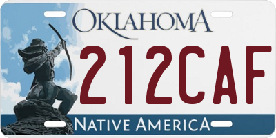 OK license plate 212CAF