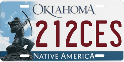 OK license plate 212CES