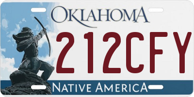 OK license plate 212CFY
