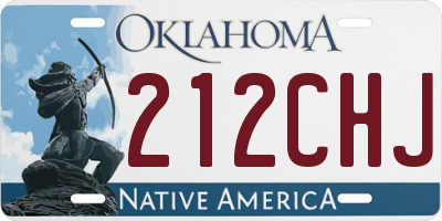 OK license plate 212CHJ