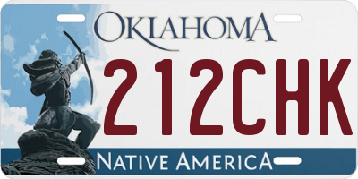 OK license plate 212CHK