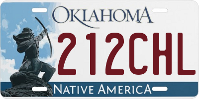 OK license plate 212CHL
