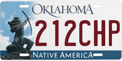 OK license plate 212CHP