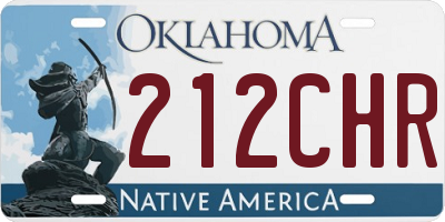 OK license plate 212CHR