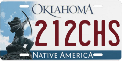 OK license plate 212CHS