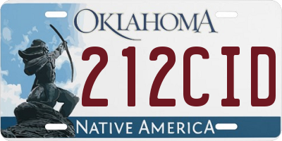 OK license plate 212CID