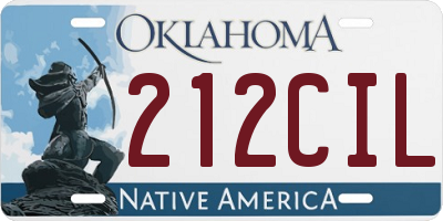 OK license plate 212CIL