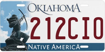 OK license plate 212CIO