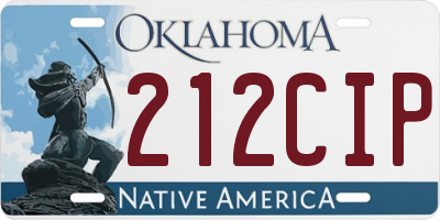 OK license plate 212CIP