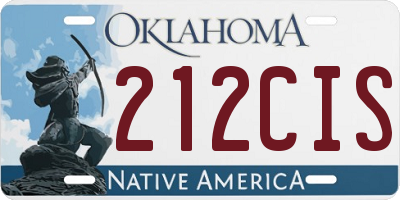 OK license plate 212CIS