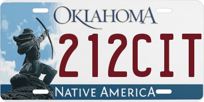 OK license plate 212CIT