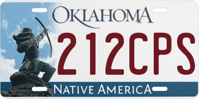 OK license plate 212CPS