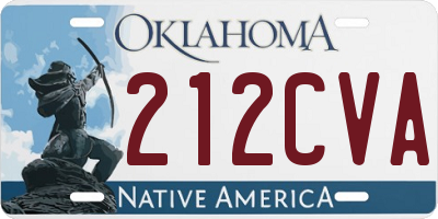 OK license plate 212CVA